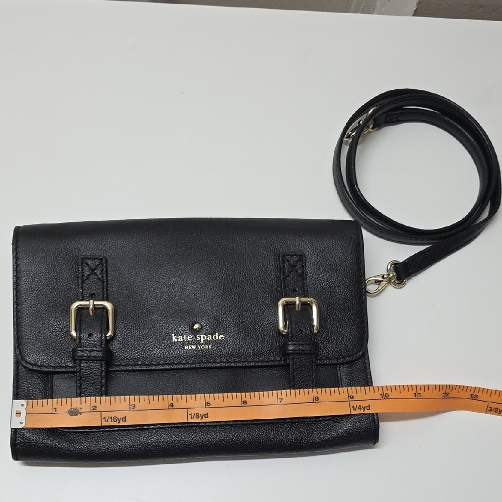Kate Spade Black Crossbody Bag with Gold Hardware